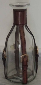 Casa Padrino decantador / decantador de vino de lujo cognac marrón Ø 11 x H. 26 cm - Colección de Lujo