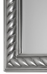 Casa Padrino Miroir Mural de Salon Baroque Argent Antique 72 x H. 162 cm - Miroir Fabriqué à la Main en Style Baroque