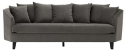 Casa Padrino divano di lusso con cuscini grigio scuro / nero 240 x 95 x H. 78 cm - Mobili di Lusso per il Soggiorno