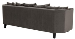 Casa Padrino divano di lusso con cuscini grigio scuro / nero 240 x 95 x H. 78 cm - Mobili di Lusso per il Soggiorno