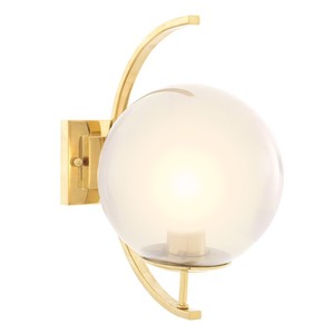 Casa Padrino Designer Wohnzimmer Wandleuchte Gold 20 x 30 x H. 32 cm - Designermöbel