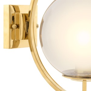 Casa Padrino Designer Wohnzimmer Wandleuchte Gold 20 x 30 x H. 32 cm - Designermöbel
