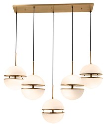 Casa Padrino lampe suspendue antique laiton / blanc 130 x 50 x H. 190 cm - Lampe à Suspension de Luxe