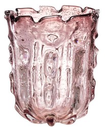 Casa Padrino luxury decorative glass vase pale pink Ø 20 x H. 26 cm - Designer Flower Vase