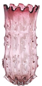 Casa Padrino luxury decorative glass vase pale pink Ø 24 x H. 42 cm - Designer Flower Vase