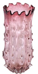 Casa Padrino vase en verre décoratif de luxe rose pâle Ø 24 x H. 42 cm - Vase à Fleurs Design