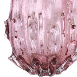 Casa Padrino vase en verre décoratif de luxe rose pâle Ø 24 x H. 42 cm - Vase à Fleurs Design