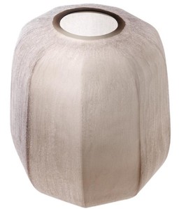 Casa Padrino Luxus Vase Sandfarben Ø 33 x H. 32 cm - Luxus Wohnzimmer Dekoration