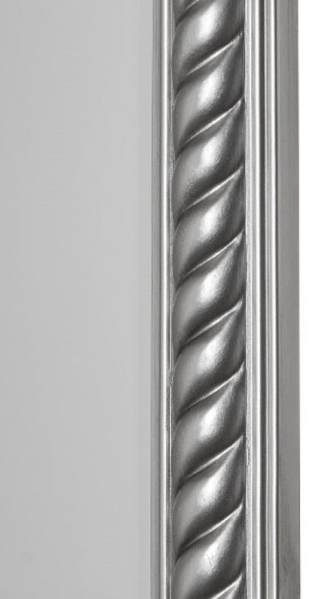 Casa Padrino Espejo / Espejo de Pared Barroco Plata Antiguo 62 x H. 82 cm - Muebles de Estilo Barroco Casa Padrino Espejo / Espejo de Pared Barroco Plata Antiguo 62 x H. 82 cm - Muebles de Estilo Barroco