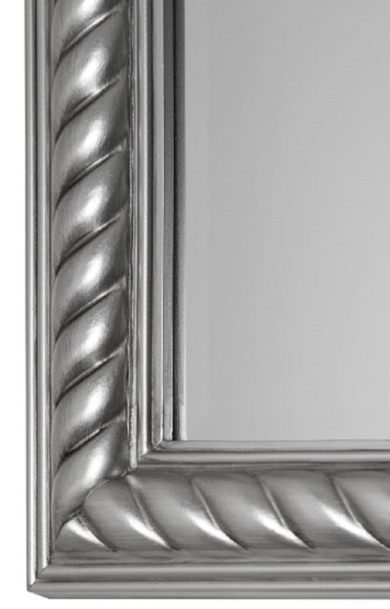 Casa Padrino Espejo / Espejo de Pared Barroco Plata Antiguo 62 x H. 82 cm - Muebles de Estilo Barroco Casa Padrino Espejo / Espejo de Pared Barroco Plata Antiguo 62 x H. 82 cm - Muebles de Estilo Barroco
