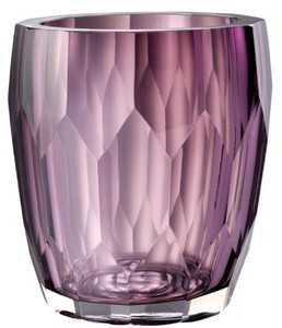 Casa Padrino luxury decorative glass vase purple Ø 12 x H. 14 cm - Luxury Quality