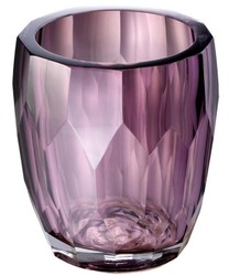 Casa Padrino luxury decorative glass vase purple Ø 12 x H. 14 cm - Luxury Quality
