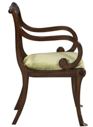 Casa Padrino silla de comedor barroco de lujo con reposabrazos marrón / oro 59 x 57 x H. 88 cm - Calidad de Lujo