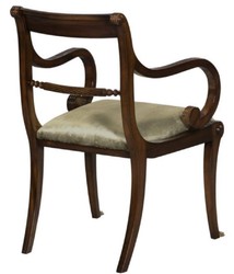 Casa Padrino silla de comedor barroco de lujo con reposabrazos marrón / oro 59 x 57 x H. 88 cm - Calidad de Lujo