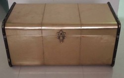 Casa Padrino Luxury Chest Brass / Black 100 x 53 x H. 49 cm - Luxury Decoration Accessories