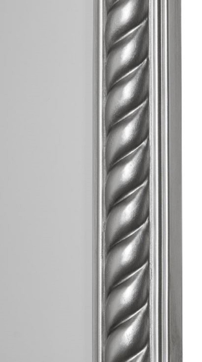 Casa Padrino Specchio / Specchio da Parete Barocco Argento Antico 52 x H. 62 cm - Mobili Barocchi Casa Padrino Specchio / Specchio da Parete Barocco Argento Antico 52 x H. 62 cm - Mobili Barocchi