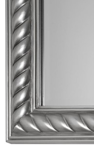 Casa Padrino Barock Spiegel / Wandspiegel Antik Silber 52 x H. 62 cm - Barockmöbel