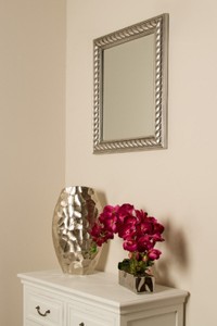 Casa Padrino Barock Spiegel / Wandspiegel Antik Silber 52 x H. 62 cm - Barockmöbel