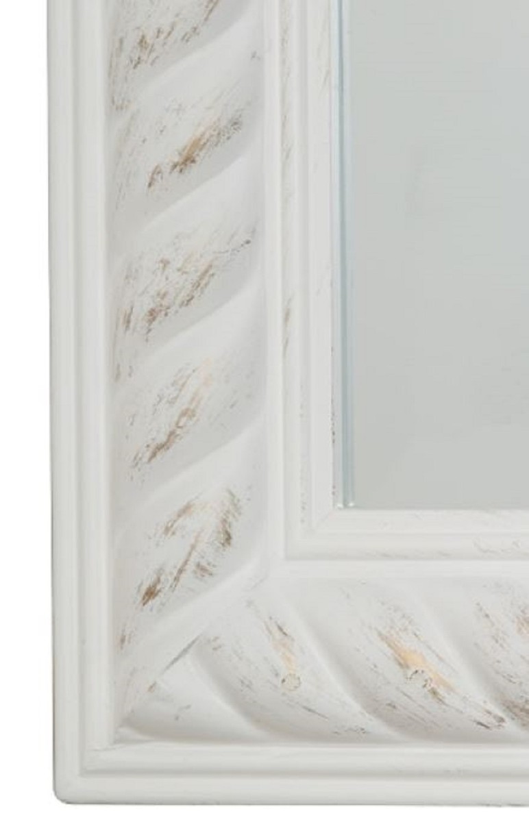 Casa Padrino specchio da parete barocco bianco antico / oro 52 x H. 62 cm - Specchio Barocco Casa Padrino specchio da parete barocco bianco antico / oro 52 x H. 62 cm - Specchio Barocco
