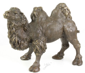 Casa Padrino figure de bronze de luxe camel bronze / or 44 x H. 34 cm - Sculpture en Bronze Noble