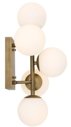 Casa Padrino luxury wall lamp antique brass / white 27 x 24 x H. 50 cm - Living Room Wall Light