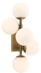 Casa Padrino luxury wall lamp antique brass / white 27 x 24 x H. 50 cm - Living Room Wall Light