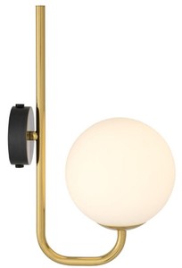 Casa Padrino Luxus Wandleuchte Gold / Schwarz / Weiß 15 x 22 x H. 36 cm - Hotel & Restaurant Lampe