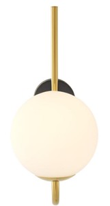Casa Padrino Luxus Wandleuchte Gold / Schwarz / Weiß 15 x 22 x H. 36 cm - Hotel & Restaurant Lampe