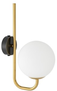 Casa Padrino Luxus Wandleuchte Gold / Schwarz / Weiß 15 x 22 x H. 36 cm - Hotel & Restaurant Lampe