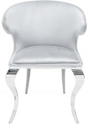 Chaise de salle à manger design "Casa Padrino" velours / gris 61 x 60 x H.79 cm - Meubles de salle à manger