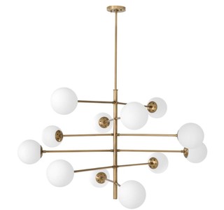 Casa Padrino Luxus Kronleuchter Antik Messingfarben / Weiß Ø 122 x H. 69 cm - Luxus Qualität