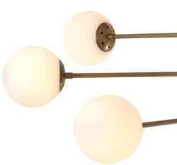 Casa Padrino lustre de luxe laiton antique / blanc Ø 122 x H. 69 cm - Qualité de Luxe