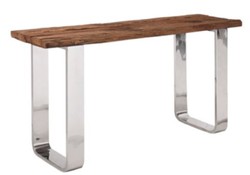 Casa Padrino consolle di lusso marrone / argento 140 x 40 x H. 80 cm - Consolle di Lusso