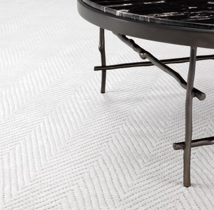 Casa Padrino Alfombra de Lujo Marfil 170 x 240 cm - Accesorios de Sala de Estar de Lujo