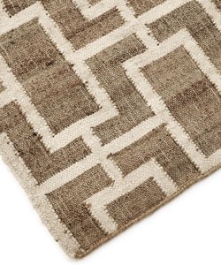 Casa Padrino Luxus Jute Teppich Naturfarben / Weiß 300 x 400 cm - Luxus Wohnzimmer Accessoires