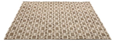 Casa Padrino Luxus Jute Teppich Naturfarben / Weiß 300 x 400 cm - Luxus Wohnzimmer Accessoires