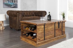 Casa Padrino designer bar coffee table natural color 100cm x 60cm x H40cm - living room furniture in country style