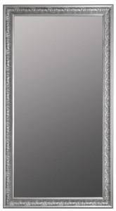 Casa Padrino Specchio Barocco Argento 72 x H. 132 cm - Specchio da Parete in Stile Barocco Lavorato a Mano Casa Padrino Specchio Barocco Argento 72 x H. 132 cm - Specchio da Parete in Stile Barocco Lavorato a Mano