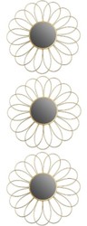 Casa Padrino de espejo / espejo de pared de diseño conjunto de 3 oro Ø 25 cm - Accesorios Deco