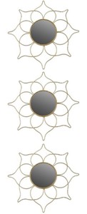 Casa Padrino conjunto de espejos de diseño oro Ø 25 cm - Conjunto de Espejos de Pared de 3