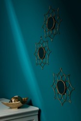 Casa Padrino designer mirror set gold Ø 25 cm - Wall Mirror Set of 3