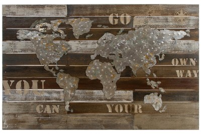 Casa Padrino décoration murale de luxe carte du monde multicolore 120 x H. 80 cm - Décoration Murale en Bois et Métal Casa Padrino décoration murale de luxe carte du monde multicolore 120 x H. 80 cm - Décoration Murale en Bois et Métal