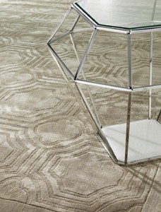 Casa Padrino Luxury Viscose Living Room Carpet Sand - Various Sizes - Hand Woven Luxury Carpet 