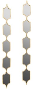 Casa Padrino conjunto de espejo de metal de diseño oro 148 cm - Conjunto de Espejo de Pared de 2 de Lujo 