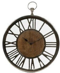casa padrino luxus designer metall holz uhr tischuhr wanduhr im taschenuhr design wohnzimmer hotel restaurant club bar büro deko accessoires