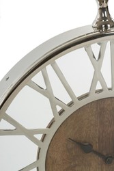 casa padrino luxus designer metall holz uhr tischuhr wanduhr im taschenuhr design wohnzimmer hotel restaurant club bar büro deko accessoires