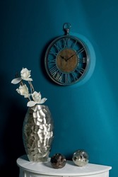 casa padrino luxus designer metall holz uhr tischuhr wanduhr im taschenuhr design wohnzimmer hotel restaurant club bar büro deko accessoires