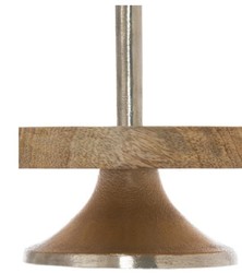Casa Padrino etagere luxe argent / blanc / naturel Ø 30 x H. 57 cm - Petit bol de service décoratif à 3 étages avec poignée Casa Padrino etagere luxe argent / blanc / naturel Ø 30 x H. 57 cm - Petit bol de service décoratif à 3 étages avec poignée