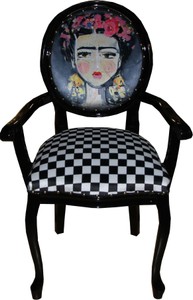 Casa Padrino, fauteuil de luxe pour dame, fille, fille, couronne de fleurs sur la tête - édition limitée Casa Padrino, fauteuil de luxe pour dame, fille, fille, couronne de fleurs sur la tête - édition limitée