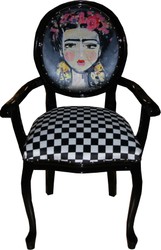 Casa Padrino, fauteuil de luxe pour dame, fille, fille, couronne de fleurs sur la tête - édition limitée